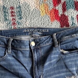 American Eagle Outfitters Women's Dark Blue Skinny Jeans